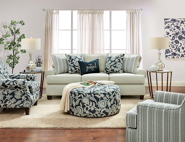 PORTHCAWL Accent Chair, Stripe - Dream Home Furniture & Mattress (Waite Park, MN)