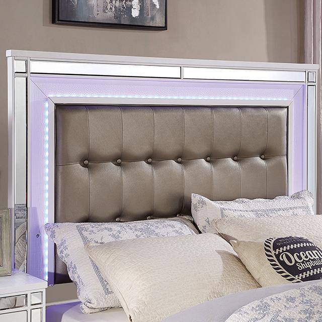 Brachium Queen Bedroom Set Silver - Dream Home Furniture & Mattress (Waite Park, MN)