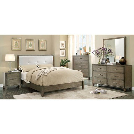ENRICO I Gray Cal.King Bed - Dream Home Furniture & Mattress (Waite Park, MN)