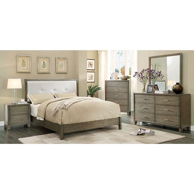 ENRICO I Gray Cal.King Bed - Dream Home Furniture & Mattress (Waite Park, MN)