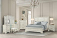Stella Mia E.King & Queen Bed White & White - Dream Home Furniture & Mattress (Waite Park, MN)