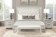 Stella Mia E.King & Queen Bed White & White - Dream Home Furniture & Mattress (Waite Park, MN)