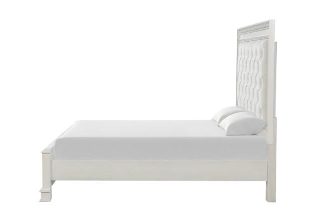 Stella Mia E.King & Queen Bed White & White - Dream Home Furniture & Mattress (Waite Park, MN)