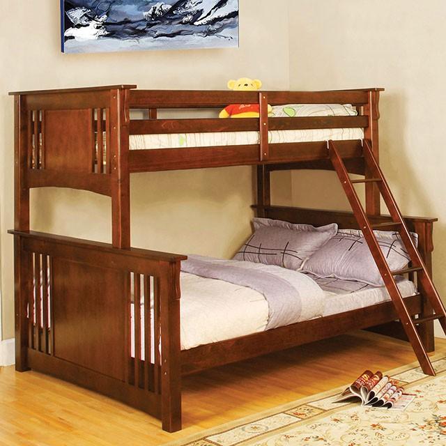 Spring Creek Oak Twin/Full Bunk Bed - Dream Home Furniture & Mattress (Waite Park, MN)
