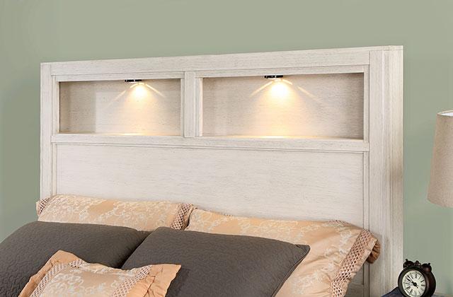 KARLA Cal.King Bed, White - Dream Home Furniture & Mattress (Waite Park, MN)