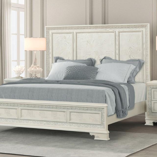 Stella Mia 4 Pc 5 Pc Queen Bedroom Set White - Dream Home Furniture & Mattress (Waite Park, MN)