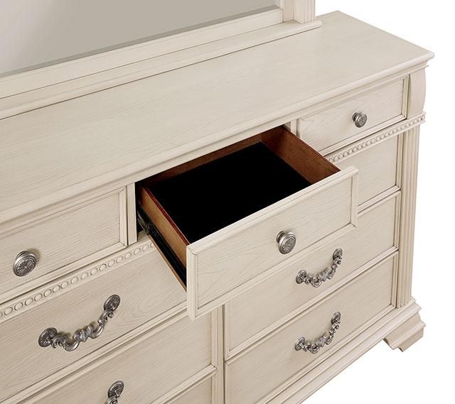 Pamphilos 4 & 5 Piece Queen Bedroom Set Gray & White - Dream Home Furniture & Mattress (Waite Park, MN)