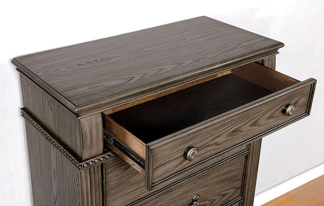 Pamphilos 4 & 5 Piece Queen Bedroom Set Gray & White - Dream Home Furniture & Mattress (Waite Park, MN)