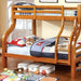 SOLPINE Gray & Oak Twin/Full Bunk Bed - Dream Home Furniture & Mattress (Waite Park, MN)