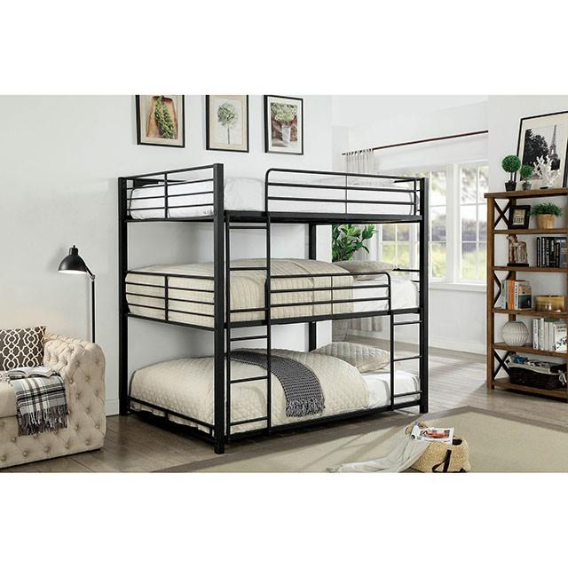 Olga I Antique Black Full/Full Bunk Bed - Dream Home Furniture & Mattress (Waite Park, MN)