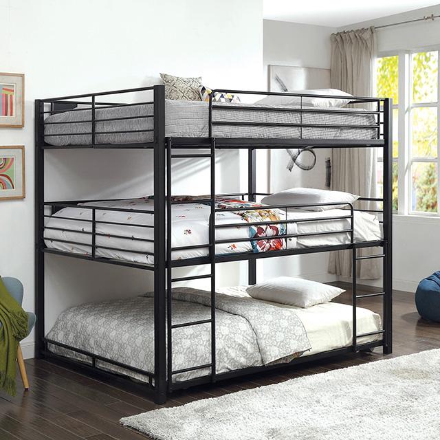 Olga I Antique Black Full/Full Bunk Bed - Dream Home Furniture & Mattress (Waite Park, MN)