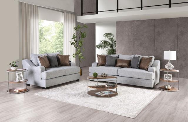 SKYLINE Sofa, Light Gray/Brown - Dream Home Furniture & Mattress (Waite Park, MN)