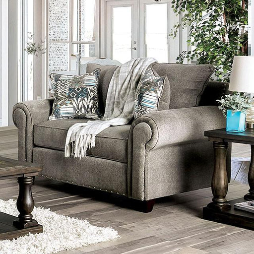 Mott Gray Love Seat - Dream Home Furniture & Mattress (Waite Park, MN)