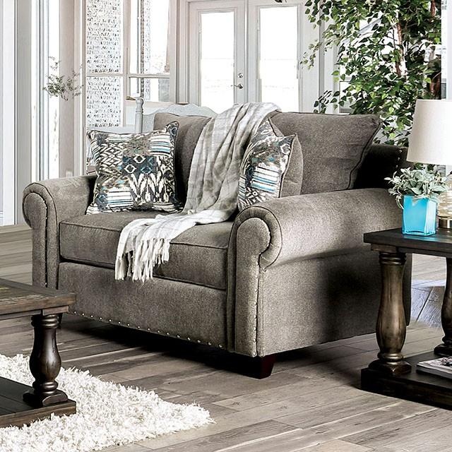Mott Gray Love Seat - Dream Home Furniture & Mattress (Waite Park, MN)