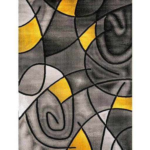 Sivas Charcoal Yellow 8' X 10' Area Rug - Dream Home Furniture & Mattress (Waite Park, MN)