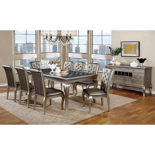Amina Champagne Dining Table - Dream Home Furniture & Mattress (Waite Park, MN)