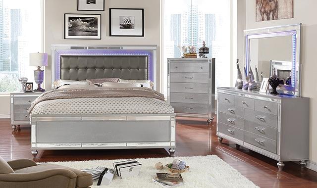 Brachium Queen Bedroom Set Silver - Dream Home Furniture & Mattress (Waite Park, MN)