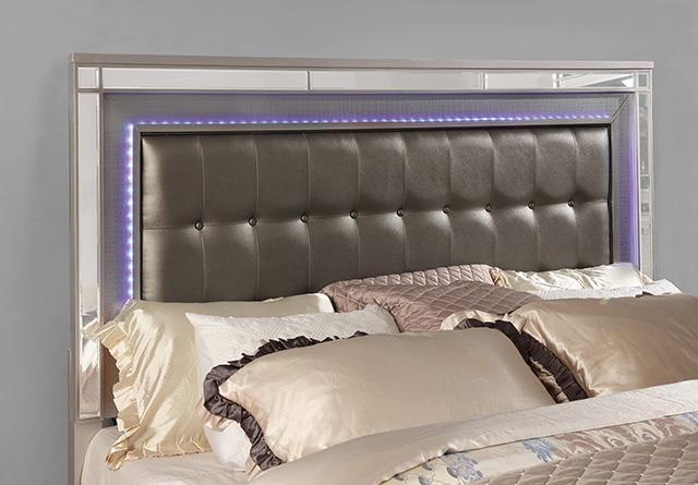 Brachium Queen Bedroom Set Silver - Dream Home Furniture & Mattress (Waite Park, MN)
