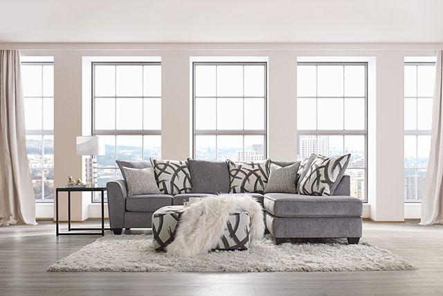 AMERSHAM Sectional, Gray - Dream Home Furniture & Mattress (Waite Park, MN)