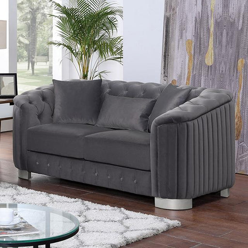 CASTELLON Loveseat, Dark Gray - Dream Home Furniture & Mattress (Waite Park, MN)