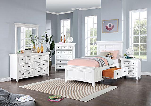 CASTILE Cal.King, E.King, Full, Queen, & Twin Bed, White, Pink, & Grey