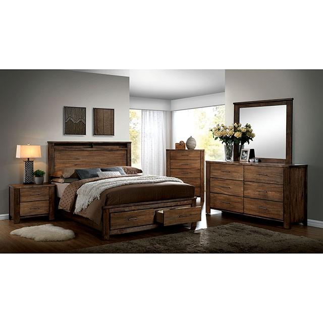 ELKTON Oak Cal.King Bed - Dream Home Furniture & Mattress (Waite Park, MN)