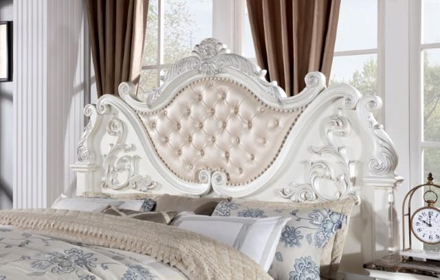 ESPARANZA Cal.King Bed, Pearl White - Dream Home Furniture & Mattress (Waite Park, MN)