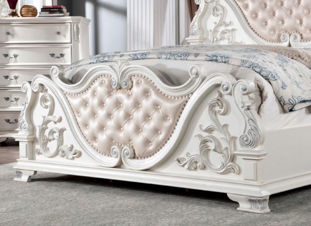 ESPARANZA Cal.King Bed, Pearl White - Dream Home Furniture & Mattress (Waite Park, MN)