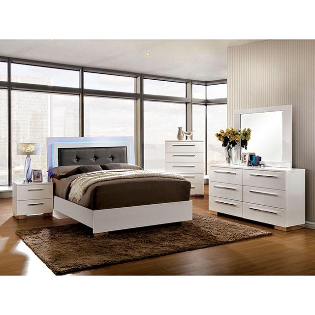 CLEMENTINE Glossy White Chest - Dream Home Furniture & Mattress (Waite Park, MN)
