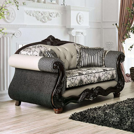 CRESPIGNANO Loveseat, Black/Gray - Dream Home Furniture & Mattress (Waite Park, MN)