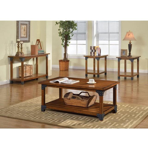 BOZEMAN Antique Oak 3 Pc. Table Set - Dream Home Furniture & Mattress (Waite Park, MN)