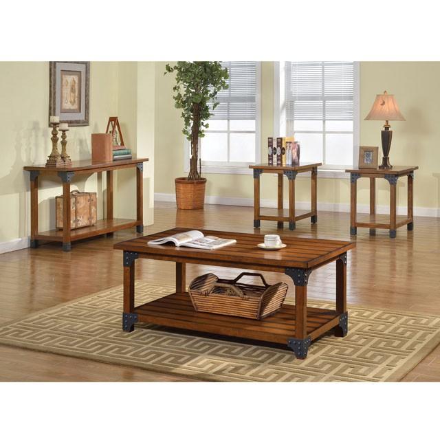 BOZEMAN Antique Oak 3 Pc. Table Set - Dream Home Furniture & Mattress (Waite Park, MN)