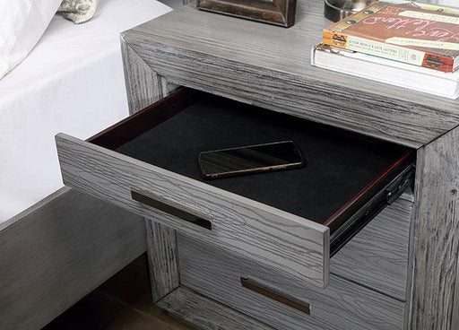 RAIDEN Night Stand w/ USB, Gray - Dream Home Furniture & Mattress (Waite Park, MN)
