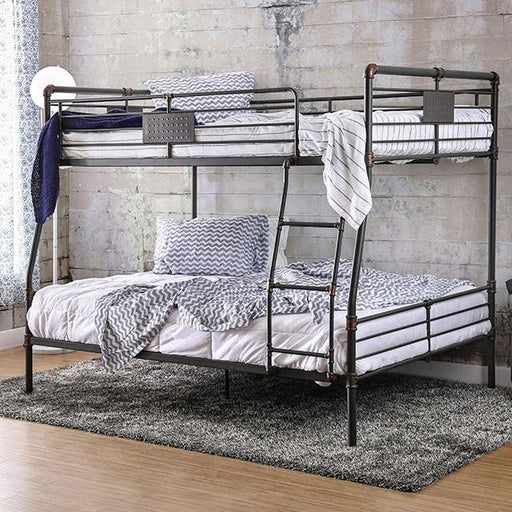 Olga I Antique Black Full/Full Bunk Bed - Dream Home Furniture & Mattress (Waite Park, MN)