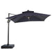 Sano 10 Ft Square Umbrella w/ Double Top w/ LED Light + 37" Large Base - Dream Home Furniture & Mattress (Waite Park, MN)