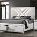 Emmeline 4 & 5 Piece Queen Bedroom Set Gray & White - Dream Home Furniture & Mattress (Waite Park, MN)