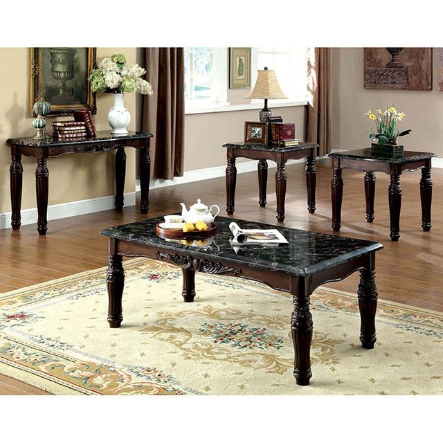 Brampton Espresso/Black Faux Sofa Table - Dream Home Furniture & Mattress (Waite Park, MN)
