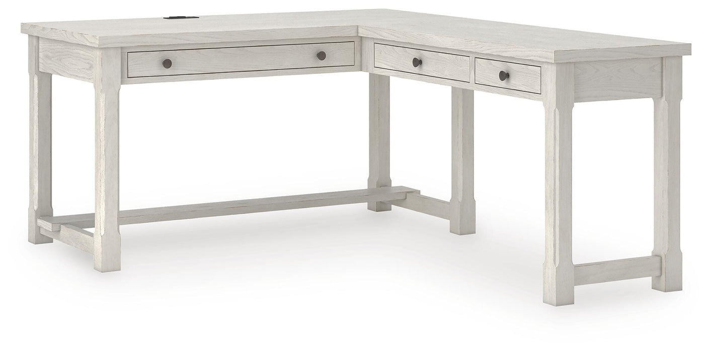 Robbinsdale L-Shaped Home Office Desk - Dream Home Furniture & Mattress (Waite Park, MN)