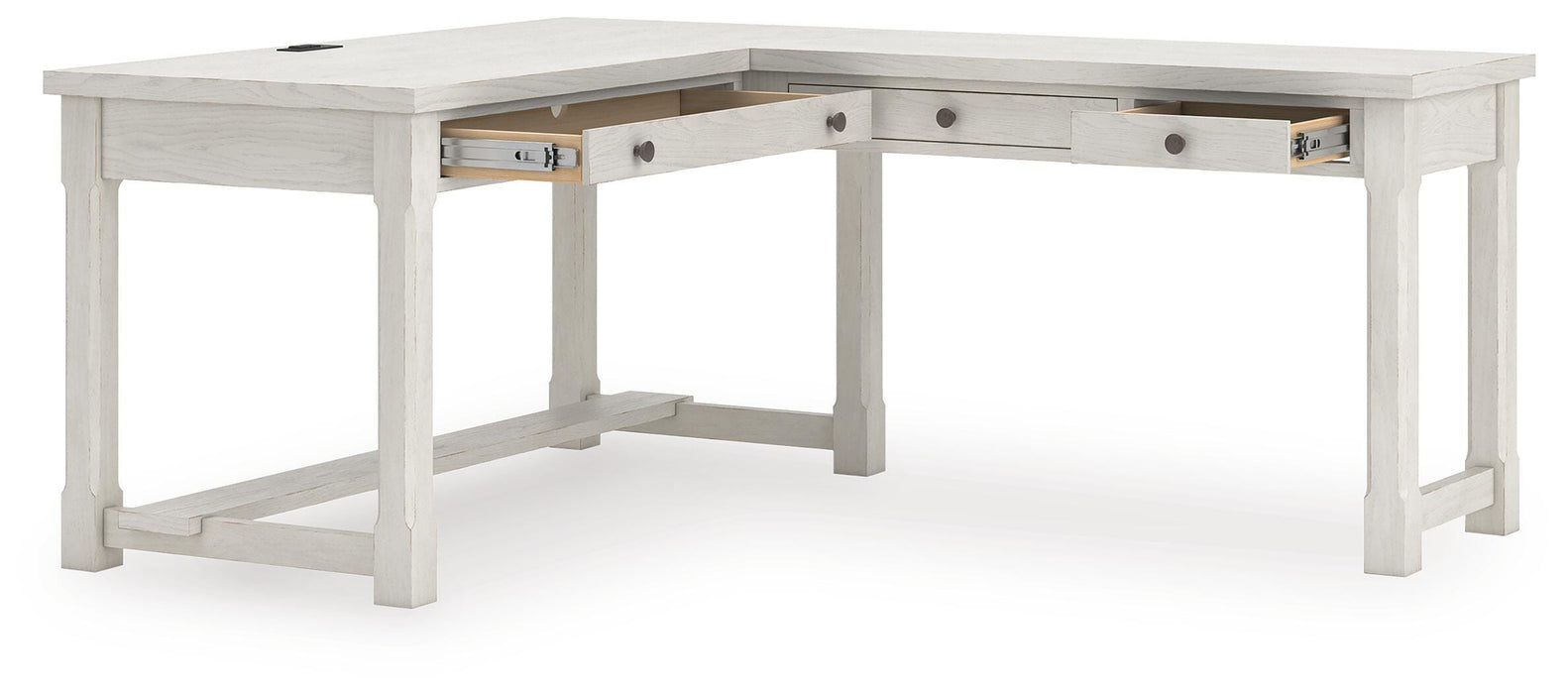 Robbinsdale L-Shaped Home Office Desk - Dream Home Furniture & Mattress (Waite Park, MN)