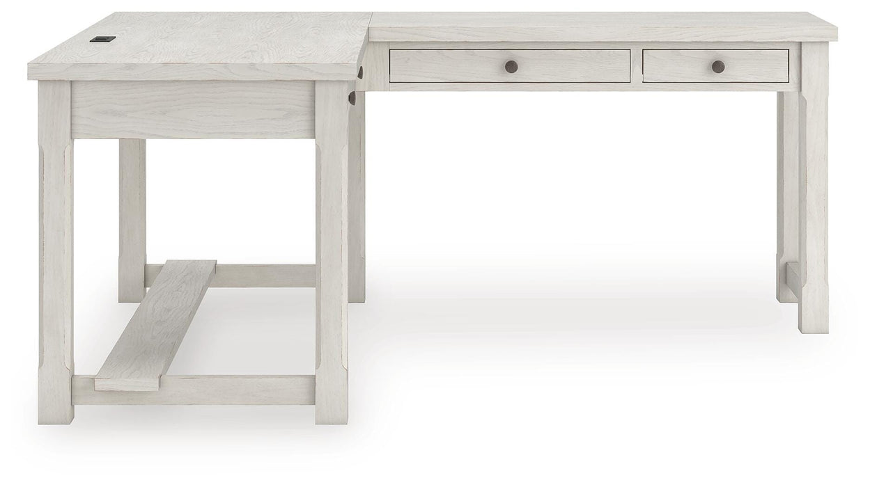 Robbinsdale L-Shaped Home Office Desk - Dream Home Furniture & Mattress (Waite Park, MN)