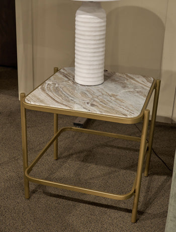 Manor Stone End Table - Dream Home Furniture & Mattress (Waite Park, MN)