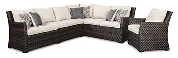Easy Isle Easy Isle Nuvella 3 Piece Sectional with Coffee Table and Lounge Chair