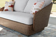 Double Point Outdoor Loveseat/2 Swivel Chairs (Set of 3) - Dream Home Furniture & Mattress (Waite Park, MN)