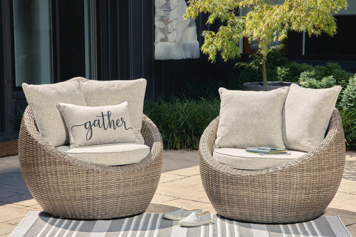 Danson Swivel Lounge with Cushion (Set of 2) - Dream Home Furniture & Mattress (Waite Park, MN)