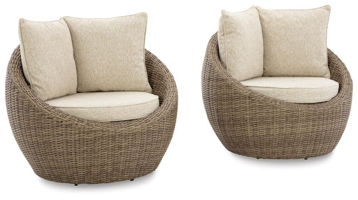 Danson Swivel Lounge with Cushion (Set of 2) - Dream Home Furniture & Mattress (Waite Park, MN)
