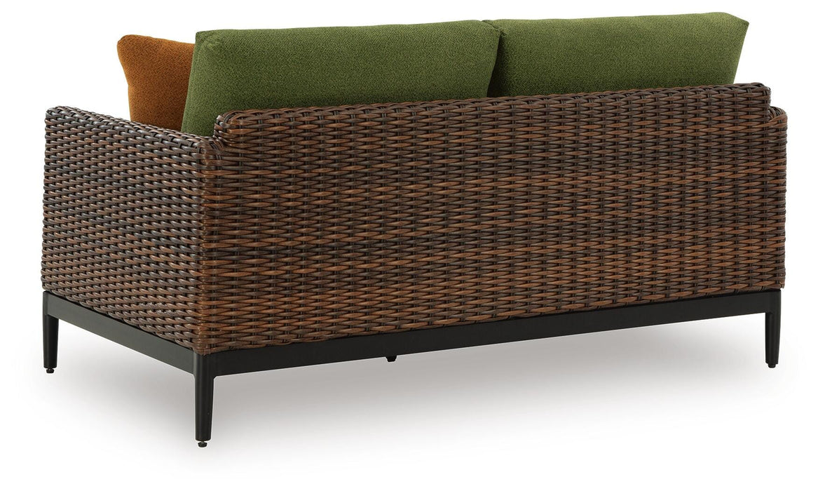 Horizon Hall Outdoor Loveseat with Cushion - Dream Home Furniture & Mattress (Waite Park, MN)