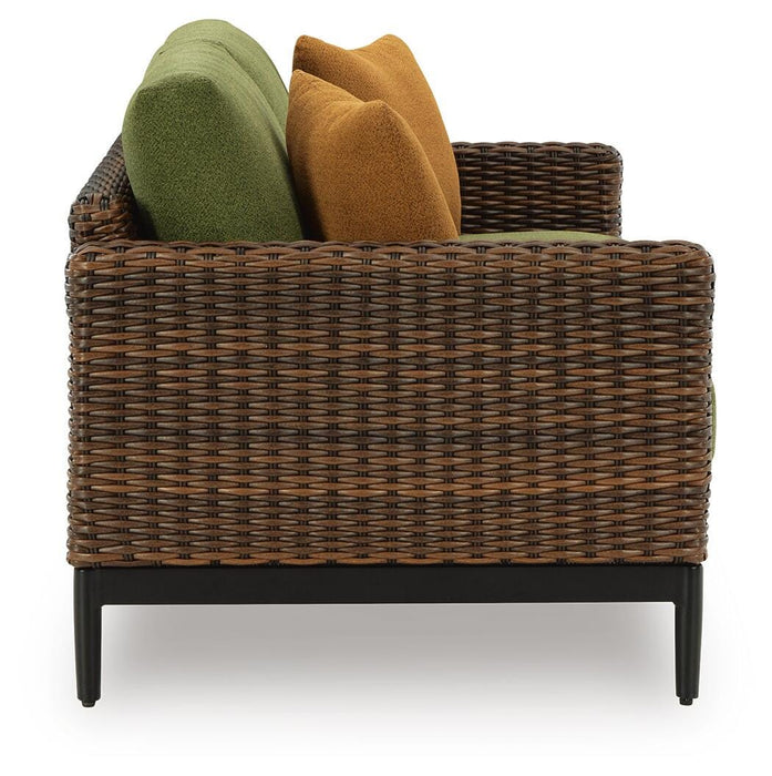 Horizon Hall Outdoor Loveseat with Cushion - Dream Home Furniture & Mattress (Waite Park, MN)