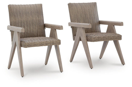 Cliff Trails Outdoor Arm Chair (Set of 2) - Dream Home Furniture & Mattress (Waite Park, MN)