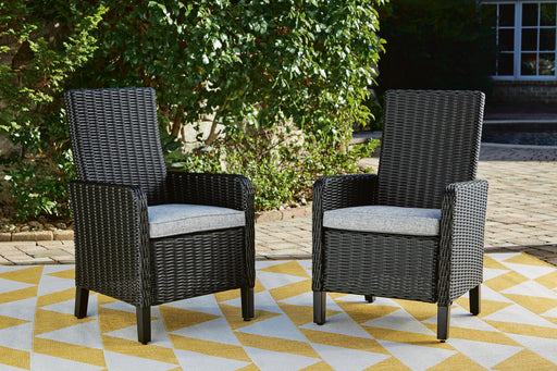 Beachcroft Outdoor Arm Chair with Cushion (Set of 2) - Dream Home Furniture & Mattress (Waite Park, MN)