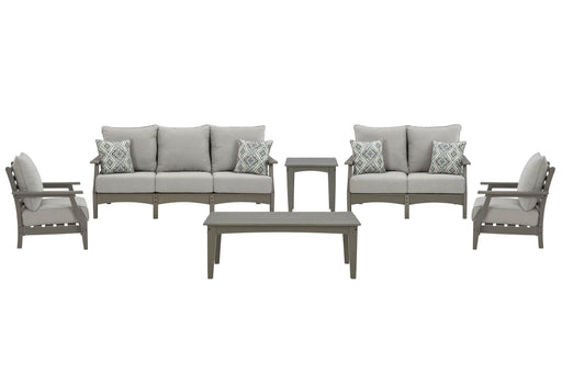 Visola Outdoor Sofa and Loveseat Set - Dream Home Furniture & Mattress (Waite Park, MN)